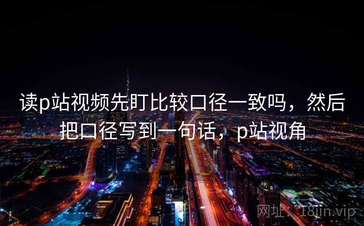 读p站视频先盯比较口径一致吗，然后把口径写到一句话，p站视角