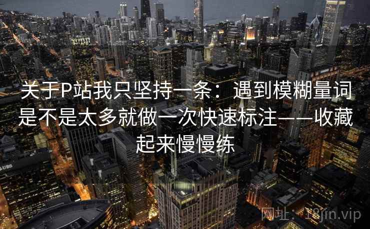 关于P站我只坚持一条:遇到模糊量词是不是太多就做一次快速标注——收藏起来慢慢练 关于P站我只坚持一条:遇到模糊量词是不是太多就做一次快速标注——收藏起来慢慢练